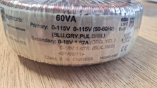 Vigortronix Toroidal Transformer 60VA 0-18v/0-18v 0-115v/0-115v