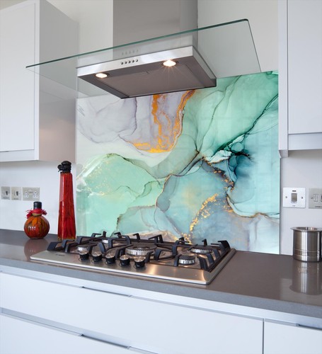 Printed glass kitchen - glass,