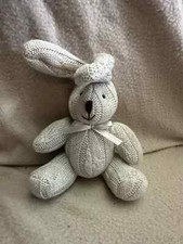 John Lewis grey knitted bunny rabbit soft toy plush baby
