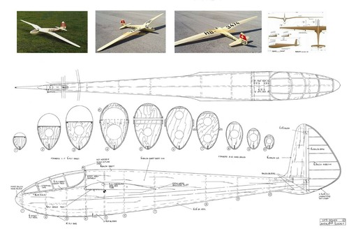 Dfs reiher scale glider - dfs, plan