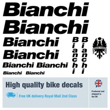 Bianchi bike decal / labels with free bike protection (26 pack) - 20 colours