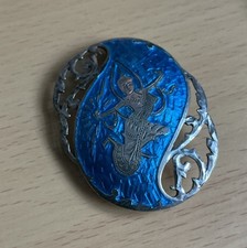 Vintage 925 Silver Large Blue  Goddess  Brooch/ Or Pendant/ Thailand/ 8.70g