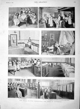 Original Old Antique Print