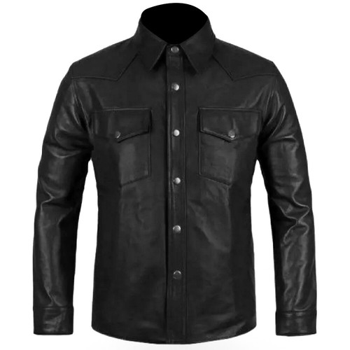 Men real leather police - leather,