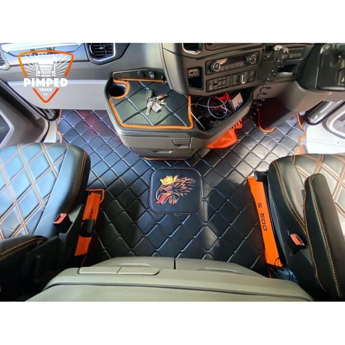 Eco leather floor mats - leather,