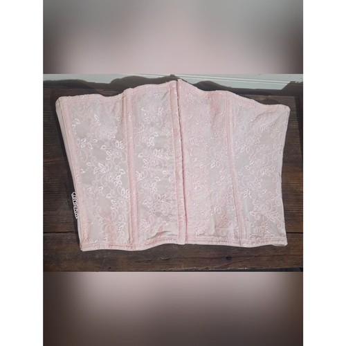 Vintage pink lace waist nipper - lace,