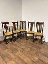 Vintage Set of Five Oak Dining