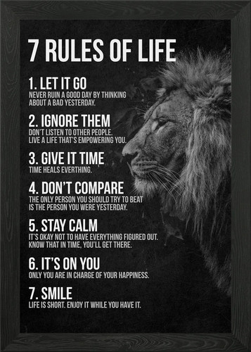 Rules life motivation - life,