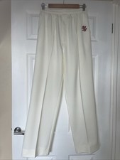 Men’s Gray Nicholls White/Cream Cricket Trousers Size L