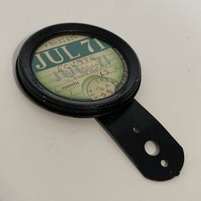 Vintage motorcycle tax disc - motorcycle,