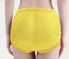 ABDL Yellow TPU Plastic Pants XL Adult Baby Soft Crinkly DDLG Nappy Cover