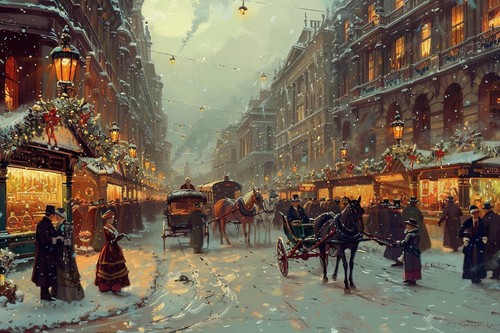 Victorian christmas village - victorian,