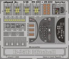 Eduard FE322 1:48 North-American B-25B Mitchell interior