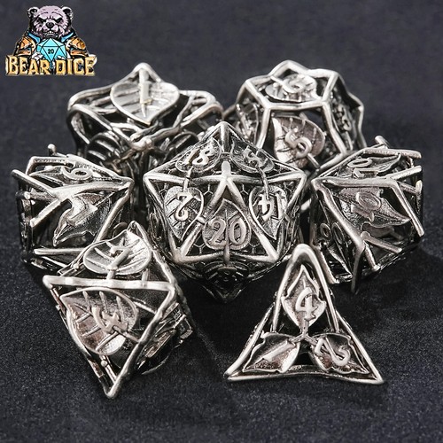 Metal hollow leaf dnd - metal, dice