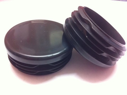Round plastic black - black, blanking
