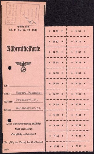 Food rations coupon wwii - coupon,