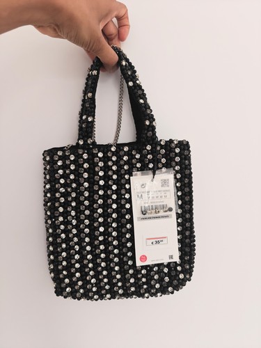 Zara black bag - bag, silver