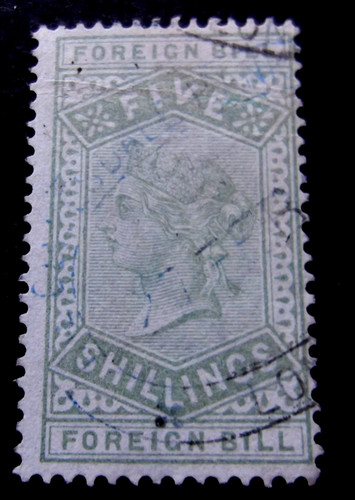 Five shillings foreign - five,
