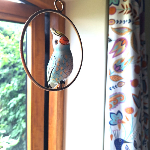 Mexican pottery bird hoop - mexican,