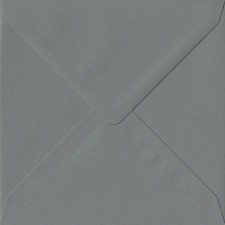 Vintage Grey 130mm x 130mm Gummed 120gsm Luxury Square Coloured Grey Envelopes