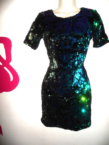 Topshop black velvet green - black,