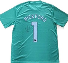 Hand Signed Jordan Pickford Name & Number 1 Everton 2025/26 Goalkeeper Shirt (1)