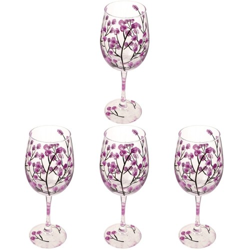 Pieces colored glassware - 4,