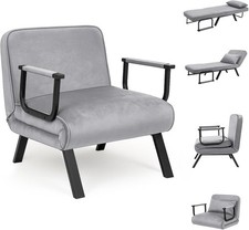 Single Folding Sofa Bed Sleep Chair W/ 6 Positions Adjustable Backrest