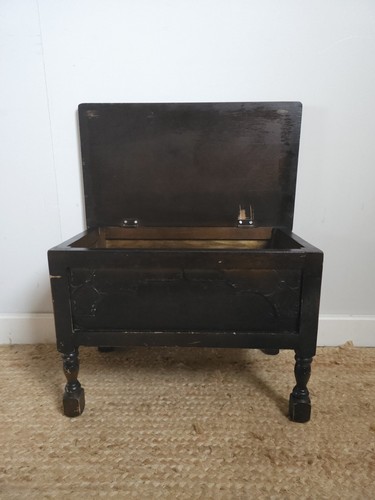 Vintage oak chest storage - chest,