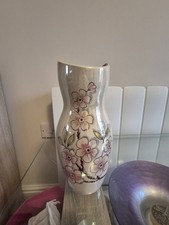 Lovely Vintage Floral Lustre Vase By Royal Norfolk Staffordshire 10 Inches