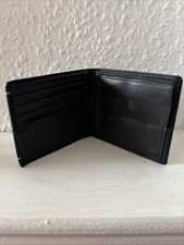 Ted Baker Men's Wallet Black Soft Leather With Coin Holder - Some Wear