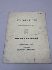 Jones & Shipman 1300 & 1305 Cylindrical Grinder Operating & Maintenance Manual