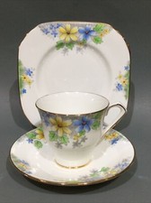 Delphine Bone China Tea Cup, Saucer & Plate Trio