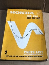 Honda CB92 125cc CB95 150cc 1966-1967 USED OEM Parts List Manual Book E/075