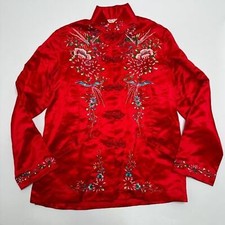 Vtg Vintage Plum Blossoms Silk