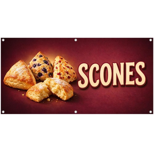 Fresh scones vinyl banner - fresh,