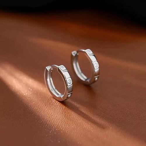 Vintage 925 silver huggie - 925,