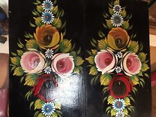 Narrowboat handpainted roses and castles 2 Door Panel Decals Stickers Transfers