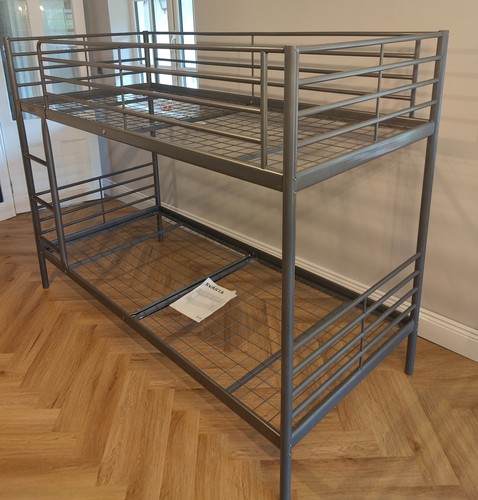 Ikea svarta metal bunk - svarta, bed