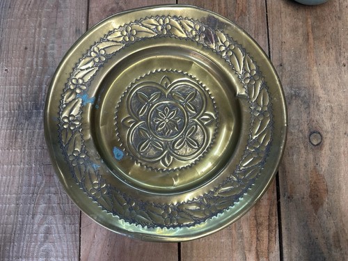 Vintage brass wall - vintage, plate
