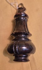 ORNATE EARTHENWARE LAVATORY CHAIN PULL. LATE VICTORIAN.