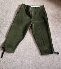 Vintage Alpendale Mens Dark Green Cotton Cord Trousers Breeches Plus Twos 34