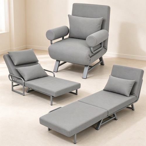 Light grey single sofa - grey,