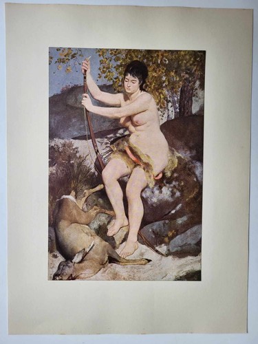 Old antique print 1958 renoir - old,
