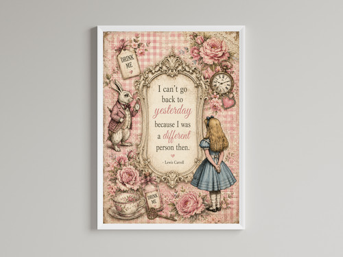 Alice wonderland print a4 - wonderland,