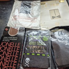 8  Pairs  Ladies Tights - One Size - various brands 2 pairs fishnet