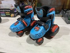 SFR Stomper Junior Adjustable Quad Starter Roller Skates Blue, Sizes 6-9