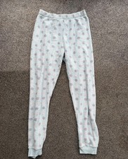 Fluffy pyjama bottoms - cuffed
