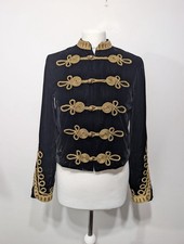 Zara black velvet - velvet, military