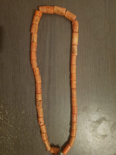 Real coral beads necklace - real,